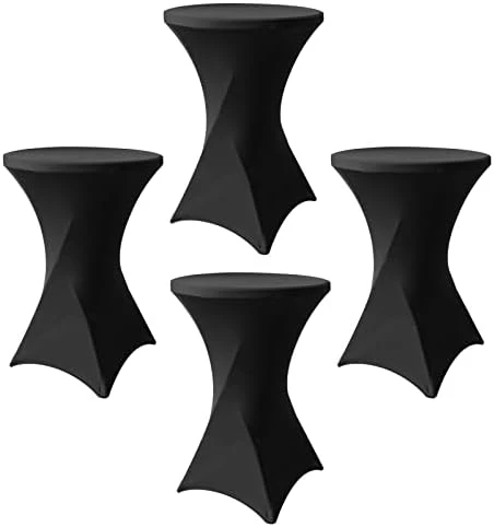 2 Pack Spandex Table Covers, Cocktail Fitted Tablecloths, Round Highboy Stretch Table Cloths For Party, Wedding, Birthday, Banquet, Vendors,Bistro Table,White, 30"-32" Diameter X 40"-43" Height 13 2 Pack Spandex Table Covers, Cocktail Fitted Tablecloths, Round Highboy Stretch Table Cloths For Party, Wedding, Birthday, Banquet, Vendors,Bistro Table,White, 30"-32" Diameter X 40"-43" Height - Image 11