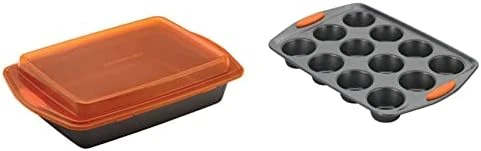 Nonstick Bakeware, Rectangle - 9 Inch X 13 Inch, Gray & Yum -o Nonstick Bakeware 12-Cup Muffin Tin With Grips / Nonstick 12-Cup Cupcake Tin With Grips - 12 Cup, Gray 14 Nonstick Bakeware, Rectangle - 9 Inch X 13 Inch, Gray & Yum -o Nonstick Bakeware 12-Cup Muffin Tin With Grips / Nonstick 12-Cup Cupcake Tin With Grips - 12 Cup, Gray - Image 12