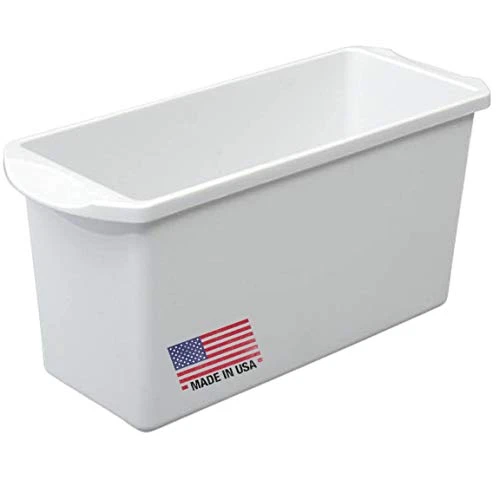 Ice Cube Bin Freezer Ice Bucket - White Plastic Breastmilk Storage Container, Organizer Trays, With Handles, Freezer/Dishwasher Safe, And BPA/Phthalate Free - Made In USA (1 Pack) 3 Ice Cube Bin Freezer Ice Bucket - White Plastic Breastmilk Storage Container, Organizer Trays, With Handles, Freezer/Dishwasher Safe, And BPA/Phthalate Free - Made In USA (1 Pack)