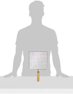 GD Stainless Steel Wire Roaster Papad Jali Roaster Grill Barbecue Grill Wooden Round Handle Square Roasting Net 9 GD Stainless Steel Wire Roaster Papad Jali Roaster Grill Barbecue Grill Wooden Round Handle Square Roasting Net -Wilton Shop 31pqfQEE4rL