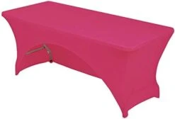 4 Ft. Black Rectangular Spandex Table Cover Open Back Fitted Stretch Tight Table Cloth Tradeshows Vendors -Wilton Shop 31psurAEOdL. AC