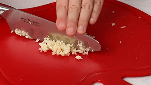 Cooking With Kids - Junior Chef's Knife For Kids - (Coral) Full Tang, Tapered Demi-Bolster Design, High Performance German Stainless Steel: Real Cooking Tools For Children 5 Cooking With Kids - Junior Chef's Knife For Kids - (Coral) Full Tang, Tapered Demi-Bolster Design, High Performance German Stainless Steel: Real Cooking Tools For Children - Image 3