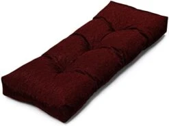 Bench Cushion Tufted Seat Pads Long Comfortable Cushions Window Dining Chair Cushion Memory Foam Seat Pad, [Chenille_Velour] Red Wine, 45"x16"x4" -Wilton Shop 31qAALsByxL. AC 1