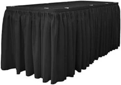 Polyester Poplin Table Skirt For Rectangle Tables, Pleat Fabric For Wedding Banquet Trade Show, 30-Foot By 29-Inch Long With 15 L-Clips, Rust -Wilton Shop 31qVt0ypZ L. AC