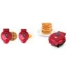 Dash Mini Maker Waffle Maker + Griddle, 2-Pack Griddle + Waffle Iron - Red & Mini Maker For Individual Waffles, Hash Browns, Keto Chaffles With Easy To Clean, Non-Stick Surfaces, 4 Inch, Red -Wilton Shop 31qgsT7a9sL