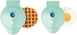 Dash Mini Maker Waffle Maker + Griddle, 2-Pack Griddle + Waffle Iron - Aqua -Wilton Shop 31qiWfbafiL. AC