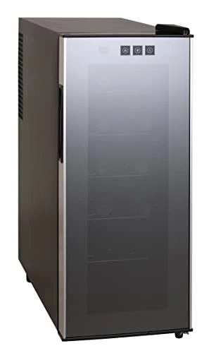 IEASEjgbx Wine Fridge Hold 12 Bottles/Wine Chiller With Aluminum Trim Door Frame 4 IEASEjgbx Wine Fridge Hold 12 Bottles/Wine Chiller With Aluminum Trim Door Frame - Image 2