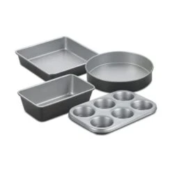 Cuisinart Chef's Classic Nonstick Bakeware 4-Piece Starter Set,Silver/Black