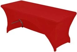 4 Ft. Black Rectangular Spandex Table Cover Open Back Fitted Stretch Tight Table Cloth Tradeshows Vendors -Wilton Shop 31rd3PUOKCL. AC