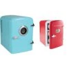 FRIGIDAIRE Curtis EFMIS151 Mini Portable Compact Personal Fridge Cools & Heats, Blue & RED EFMIS129- CP4 Mini Portable Compact Personal Fridge Cooler, 4 Liter Capacity Chills Six 12 Oz Cans