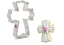 Large Fancy Cross Cookie Cutter, 4.5" Made In USA By Ann Clark
