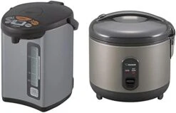 CD-WCC30 Micom Water Boiler & Warmer, Silver & NS-RPC10HM Rice Cooker And Warmer, 5.5-Cup (Uncooked), Metallic Gray -Wilton Shop 31sYMPa1HL. AC