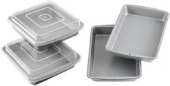 Wilton Recipe Right Non-Stick 9-Inch Square Baking Pan With Lid, Set Of 2 18 Wilton Recipe Right Non-Stick 9-Inch Square Baking Pan With Lid, Set Of 2 -Wilton Shop 31sZN533OUL. AC