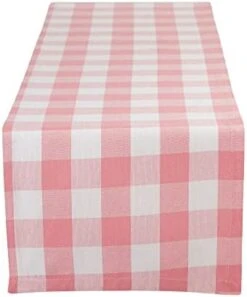 Buffalo Check Collection, Classic Farmhouse Table Runner, 14x72, Black & White -Wilton Shop 31sarZXNEUL. AC