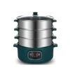 THICK Large Capacity Steamer Boilers Electric MultiFunction Home Three Layer Electric Steam Pot Smart Cookware -Wilton Shop 31sqRrNpI2L
