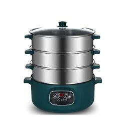 THICK Large Capacity Steamer Boilers Electric MultiFunction Home Three Layer Electric Steam Pot Smart Cookware