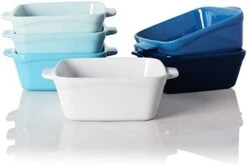 Ceramic Souffle, Round Double Handle Ramekins, 10oz Creme Brulee, Custard Cheese And Dipping Sauce, Set Of 6(Turquoise) 24 Ceramic Souffle, Round Double Handle Ramekins, 10oz Creme Brulee, Custard Cheese And Dipping Sauce, Set Of 6(Turquoise) -Wilton Shop 31sut4pbPUL. AC