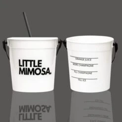 “Little Mimosa” (10-PACK) Plastic Cocktail Rum Buckets For Drinks, Brunch Supplies, Bachelorette Party Supplies (32oz) Reusable Punch Bowls, (BLACK) -Wilton Shop 31t2v4fHhdL