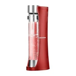 Soda Water Bubble Machine Home Soda Inflatable Machine Small Portable Pump (Color : Red)