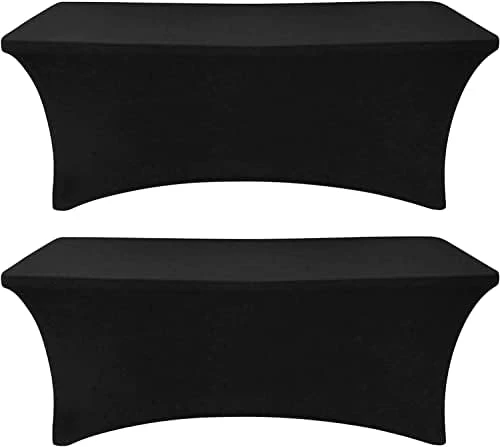 USA Rectangular Fitted Spandex Table Covers 6ft Tablecloth Wedding Event Patio Table Decorations Stretch Table Cover For 6ft Folding Table (Black) 13 USA Rectangular Fitted Spandex Table Covers 6ft Tablecloth Wedding Event Patio Table Decorations Stretch Table Cover For 6ft Folding Table (Black) - Image 11