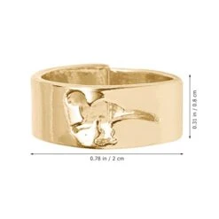 Holibanna Couples Rings Ring Sets Matching Couple Rings Set: Golden Alloy Finger Rings Open Band Rings For Him Her Wedding Engagement Jewelry Holiday Birthay Gift Friendship Rings Ring Sets -Wilton Shop 31uaXd5huxL