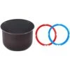Ceramic Non-Stick Interior Coated Inner Cooking Pot Mini - 3 Quart & Sealing Rings 2 Pack : Mini 3 Quart Red/Blue -Wilton Shop 31uizF9hCnL