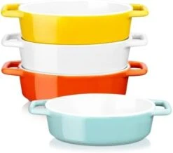 6 OZ Creme Brulee Ramekins, LOVECASA Souffle Dish Oven Safe Oval Double Handle Ramekins For Baking, Ice Cream, Chicken Pot Pies, Set Of 4, Multi Color 17 6 OZ Creme Brulee Ramekins, LOVECASA Souffle Dish Oven Safe Oval Double Handle Ramekins For Baking, Ice Cream, Chicken Pot Pies, Set Of 4, Multi Color -Wilton Shop 31utSTNjML. AC