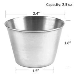 30 Pack Stainless Steel Condiment Sauce Cups Great For Dipping And Portion Cups, 2.5 Oz -Wilton Shop 31uv1ockA2L