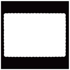 Rectangle Disposable Paper Placemat (200 Pack) - 10 X 14 Inches White Eco-friendly Heavy Weight 60 Pound Paper Place Mat Wavy Scalloped Edge