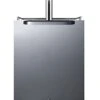 Summit Appliance SBC696OSTRIPLE 24" Wide Built-In Outdoor Kegerator, 6.04 Cu.ft Capacity, Triple Tap System, Weatherproof, Full-Sized Beer Dispenser, Digital Thermostat, Open Door Alarm, Led Lighting