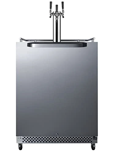 Summit Appliance SBC696OSTRIPLE 24" Wide Built-In Outdoor Kegerator, 6.04 Cu.ft Capacity, Triple Tap System, Weatherproof, Full-Sized Beer Dispenser, Digital Thermostat, Open Door Alarm, Led Lighting 3 Summit Appliance SBC696OSTRIPLE 24" Wide Built-In Outdoor Kegerator, 6.04 Cu.ft Capacity, Triple Tap System, Weatherproof, Full-Sized Beer Dispenser, Digital Thermostat, Open Door Alarm, Led Lighting