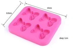 4-Hole 1 PC Mouse Bows Cartoon Butterfly Tie Silicone Mold Tools For Make Chocolates Hard Candies Dessert Ice Cube Candle Cake Baking Fondant -Wilton Shop 31v3Mt8zODL