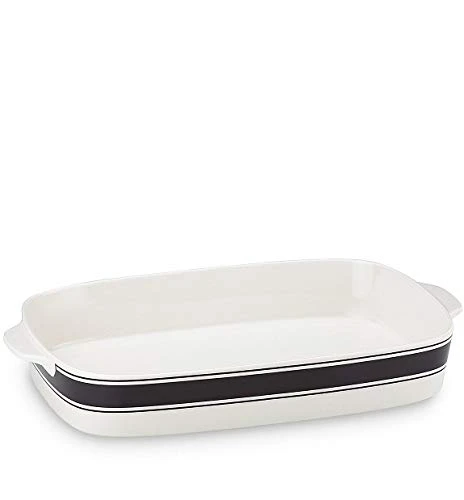Lenox Kate Spade New York Concord Square Rectangular 13" Large Baker New Black And White Fine Porcelain 3 Lenox Kate Spade New York Concord Square Rectangular 13" Large Baker New Black And White Fine Porcelain