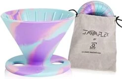 The Original JavaFlex Premium Foldable Silicone Pour Over Coffee Maker And Storage Pouch. Uses #2 V60 Cone Coffee Filters -Wilton Shop 31vGMgunuTL. AC