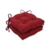 Outdoor/Indoor Pompeii Chair Pads, 15.5" X 14.5", Red, 2 Pack 1 Outdoor/Indoor Pompeii Chair Pads, 15.5" X 14.5", Red, 2 Pack -Wilton Shop 31vUa1AZJFL