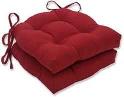 Outdoor/Indoor Pompeii Chair Pads, 15.5" X 14.5", Red, 2 Pack -Wilton Shop 31vUa1AZJFL. AC
