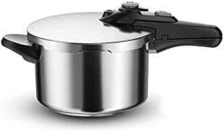 304 Stainless Steel Pressure Cooker, Household Multifunctional Large Capacity, Gas Stove, Induction Cooker, General Purpose Explosion-proof Pressure Cooker Large Capacity (Size : 6L) -Wilton Shop 31vbojO wcS. AC