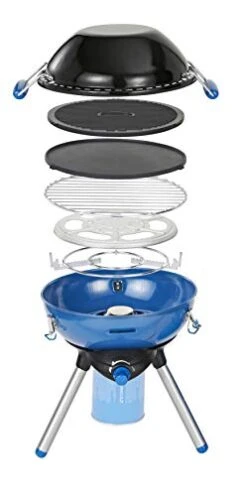 MUSJOS Campingaz Party Grill Gas Stove, Small Gas Grill And Camping Cooker In One, Camping Stove For Camping Or Festivals, Versatile Cooking Options, Space-Saving To Transport
