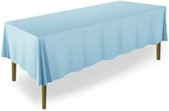 - 5 Premium 90" X 132" Tablecloths For Wedding/Banquet/Restaurant - Rectangular Polyester Fabric Table Cloths - White -Wilton Shop 31wHBK7 1AL. AC