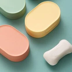 Soap Box Multifunctional Travel Portable Sealed Waterproof Soap Box With Lid, Home Countertop Soap Box (Color : Blue) -Wilton Shop 31wNOW6hRaL