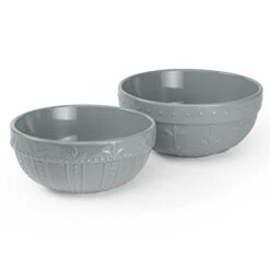Collection Set Of 2 Mixing Bowls 8-Inch And 9-Inch, Light Gray
