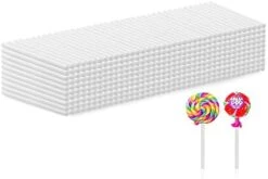 Lollipop Sticks,500 Pieces White Paper Treat Lollipop Sticks Lollipop Treat Sticks Sucker Stick For Cake Topper,Rainbow Candy, Cake Pops Chocolate (4 Inch) -Wilton Shop 31xMTcsoNgS. AC