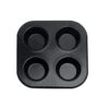 Muffin Tray, 4-Hole Muffin Pan, Muffin Tin Muffin Pan Mould Bakeware, Heavy Duty Carbon Steel Muffin Tray For Baking Muffins, Cupcakes, Breads, Candy(Black) -Wilton Shop 31xPADtmQVL