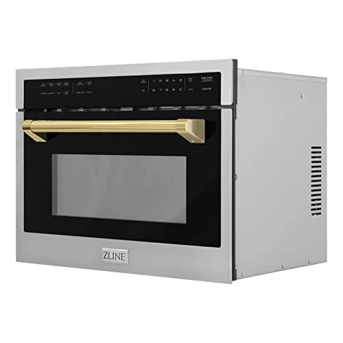 INE Autograph Edition 24" 1.6 Cu Ft. Built-in Convection Microwave Oven In Stainless Steel And Gold Accents 4 INE Autograph Edition 24" 1.6 Cu Ft. Built-in Convection Microwave Oven In Stainless Steel And Gold Accents - Image 2