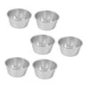6pcs Pudding Cup Stainless Steel Bakeware Silicone Tray Mold Mini Silicone Muffin Pan Cheese Cake Pan Muffin Cake Pan Egg Tart Tray Baking Tools Baking Supplies Pudding Cups Silver -Wilton Shop 31xZiRwESuL