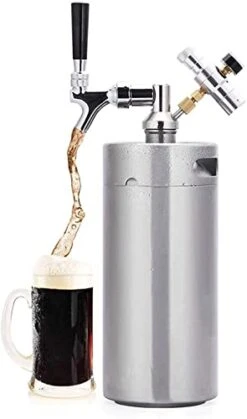 Beer Dispenser Drinks Dispenser Beer Dispenser,Beer Keg Stainless Steel Beer Kegs,portable Household Beer Keg Systems Beer Brewing Systems With Adjustable Faucet Kits For Storage (Size : 8L)