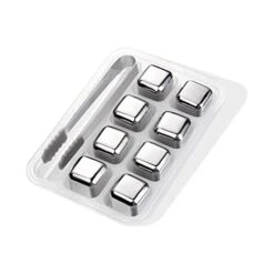 1 Set Ice Tart Stainless Steel Icebre Decanter Whiskey Ice Cube Stainless Steel Ice Cube Wine Ice Cube Wine Set Metal Ice Cube