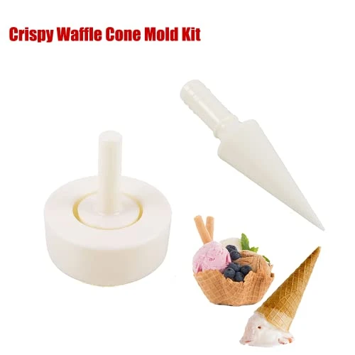 Commercial Ice Cream Cone Waffle Maker Machine With Crispy Waffle Cone Mold, 1500W Stainless Steel Egg Roll Cone Baker Waffle Roll Maker W/ Non-Stick Coating, Temp & Time Control 5 Commercial Ice Cream Cone Waffle Maker Machine With Crispy Waffle Cone Mold, 1500W Stainless Steel Egg Roll Cone Baker Waffle Roll Maker W/ Non-Stick Coating, Temp & Time Control - Image 3