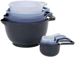 8 Pack Classic Nesting Mixing Bowl Set With 4 Measuring Cups, Mixing Bowls With Pour Spouts And Handles(Green) 15 8 Pack Classic Nesting Mixing Bowl Set With 4 Measuring Cups, Mixing Bowls With Pour Spouts And Handles(Green) -Wilton Shop 31yU8EuuzKL. AC