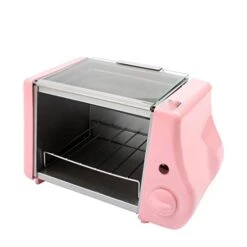 MBJ Bread Maker Mini Multifunction Maker Toaster Electric Baking Bakery Roast Oven Grill Fried Eggs Omelette Frying Pan Breakfast Machine Bread (Color : Pink)